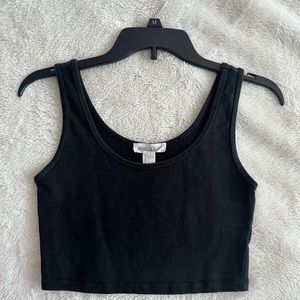 Forever 21 Cropped Black Tank Top
